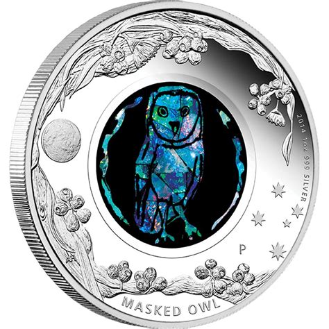 Coins Australia - 2014 Australian Opal Series – Masked Owl 1oz Silver ...