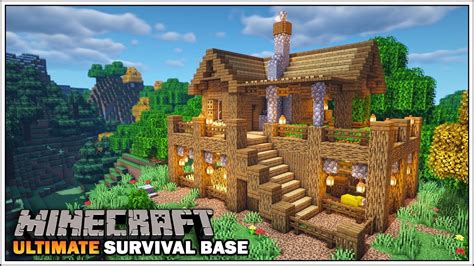 Ultimate Minecraft Starter Survival Base with EVERYTHING you NEED to Sur... | Minecraft survival ...