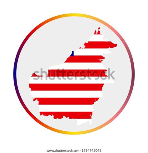 Borneo Icon Shape Island Borneo Flag Stock Vector (Royalty Free ...