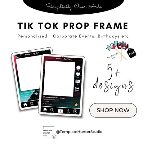 Tiktok Photo Prop Tiktok Photo Booth Frame Personalised - Etsy