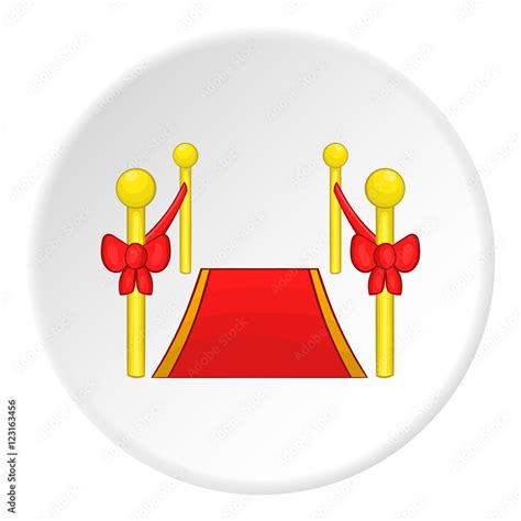 Red carpet icon. Cartoon illustration of red carpet vector icon for web ...