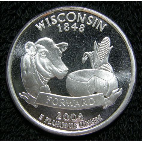 2004 Wisconsin 1 Oz .999 Silver "State Quarter"