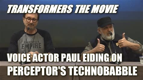 Transformers G1 Voice Actor Paul Eiding on Perceptor's Technobabble in Transformers The Movie ...