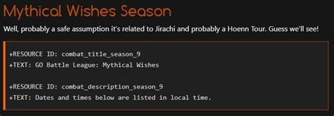 Pokemon Go Mythical Wishes Season leaked alongside new holiday items ...