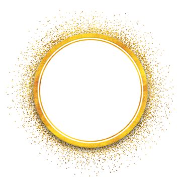 Gold Glitter Circle Frame PNG Transparent Images Free Download | Vector Files | Pngtree