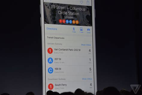 iOS 9 brings public transit directions to Apple Maps - The Verge