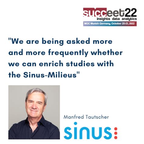 Interview with Manfred Tautscher, SINUS-Institut – Cooperation Partner succeet22: "We are being ...