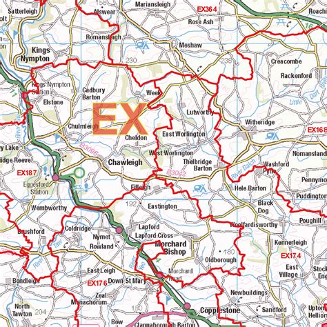 Exeter Postcode Map (EX) – Map Logic