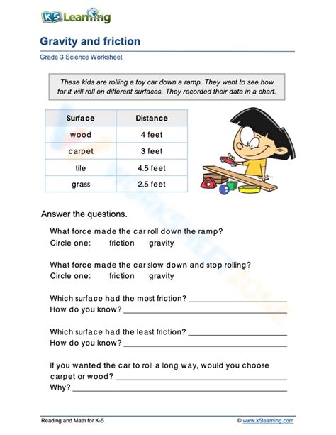 Friction worksheet | PDF - Worksheets Library