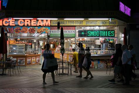 Food choices at Atlantic city boardwalk