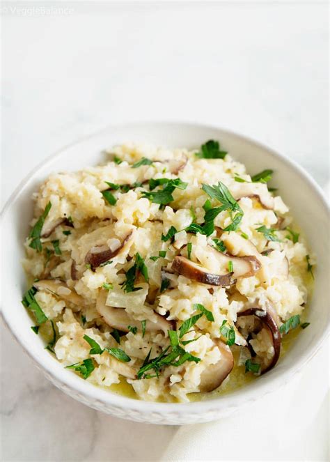 Healthy & Tasty Cauliflower Mushroom Risotto Recipe