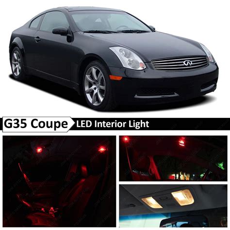 9x Red LED Lights Interior Package Fit 2003-2007 Infiniti G35 Coupe | eBay