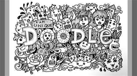 HOW TO DRAW DOODLE FOR BEGINNERS STEP BY STEP - YouTube