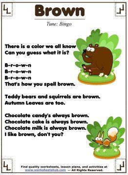 21 Color Brown Preschool Worksheets Printable ~ Coloring Style Worksheets