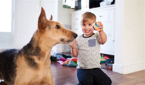 Young Adorable Happy Child Playing Indoors Together with Friendl Stock Photo - Image of child ...