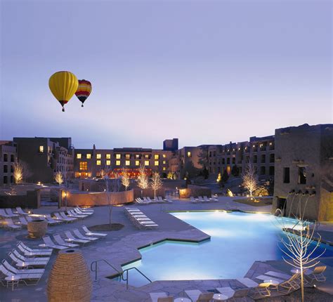 Hot air ballooning over the Plaza Pool | New mexico resorts, Mexico resorts, Resort spa