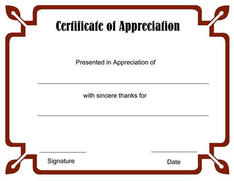 Blank Certificate of Appreciation - Etsy