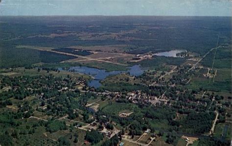 Aerial View Of Bellaire Michigan