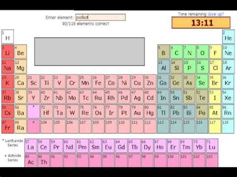 Sporcle Periodic Table - YouTube