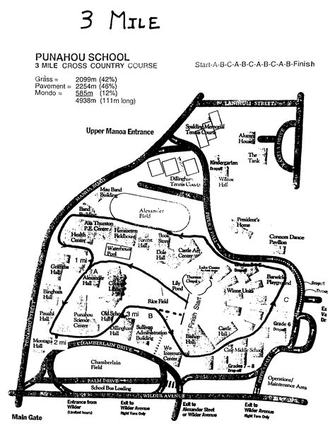 Punahou School Campus Map - Time Zones Map