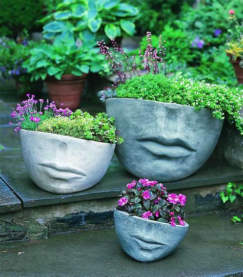 Campania International Faccia Cast Stone Planter - NoveltyStreet