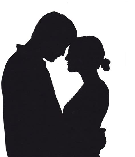 Custom Silhouette Couple Cut Paper Portrait