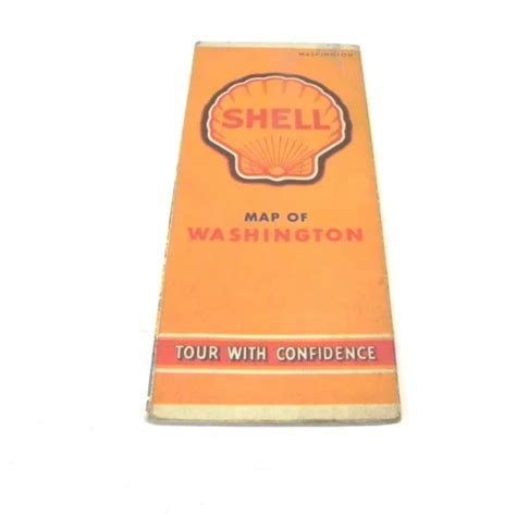 1946 SHELL ROAD Map Washington Tour With Confidence Used Vintage Oil Gas Promo $19.97 - PicClick