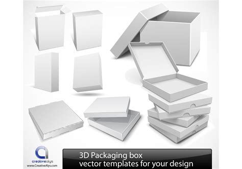 3D Packaging box vector templates for your design - Download Free ...