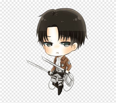 Eren Yeager Mikasa Ackerman Attack on Titan Levi Chibi, Chibi, black ...