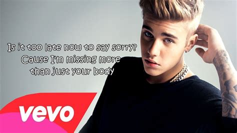 Justin bieber-Sorry (official lyrics video) - YouTube