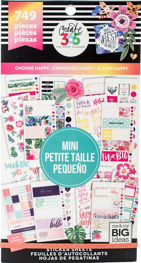 Happy Planner Sticker Value Pack-Choose Happy - Mini, 749/Pkg - Walmart.com - Walmart.com