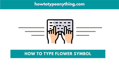 How to type Flower Symbol Text in Word (using the Keyboard) - How to Type Anything