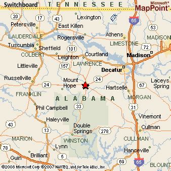 Moulton, Alabama Area Map & More