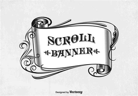 Vector Vintage Scroll Banner 127834 Vector Art at Vecteezy