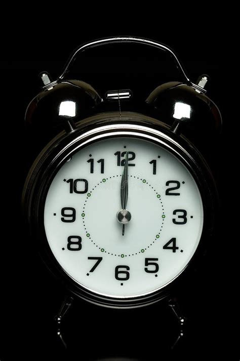 Alarm Clock On Black Background Stock Image - Image: 13532597