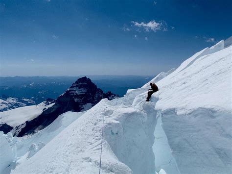 Crossing the snow bridge : Photos, Diagrams & Topos : SummitPost