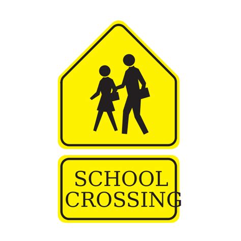 School crossing sign vector clip art | Free SVG