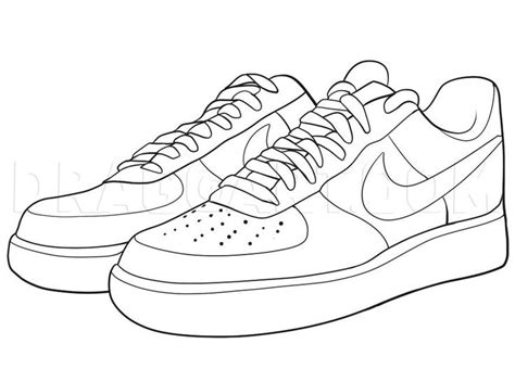 How To Draw Nike, How To Draw Air Force Ones, Step by Step, Drawing ...