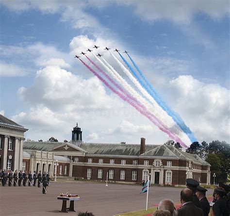 Red Arrows Flypast RAF College Cranwell Editorial Image - Image of ...