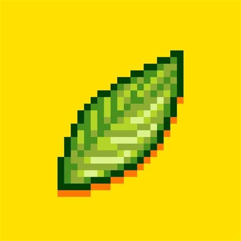 Pixel Leaf Art Print by Paxjah