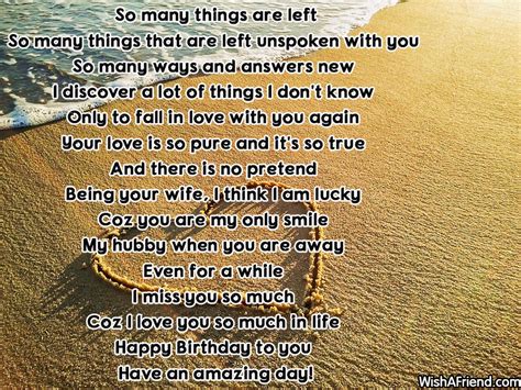 Short Birthday Poems For Husband