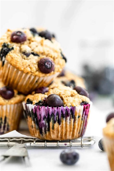 Vegan Blueberry Oatmeal Muffins - Eat With Clarity