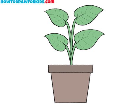 How to Draw a Plant - Easy Drawing Tutorial For Kids