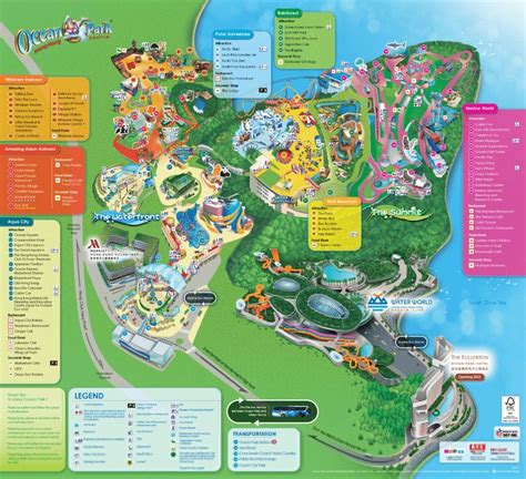 Ocean Park Hong Kong Map and Brochure (2019 - 2023) | ThemeParkBrochures.net