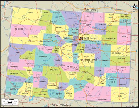 Printable Colorado Map With Cities