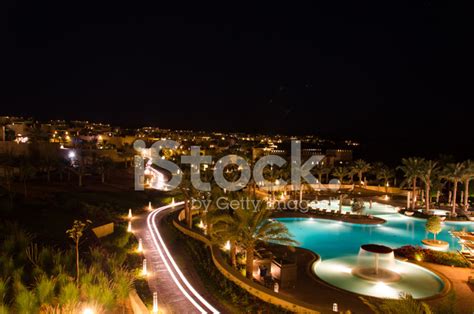 Qasr Al Sarab Pool At Night Stock Photo | Royalty-Free | FreeImages