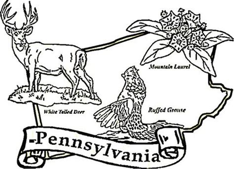 Pennsylvania State Map Coloring Page Coloring Pages