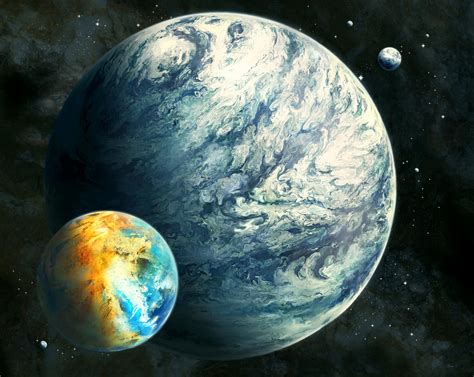 Habitable Moon System by Elitanna on deviantART