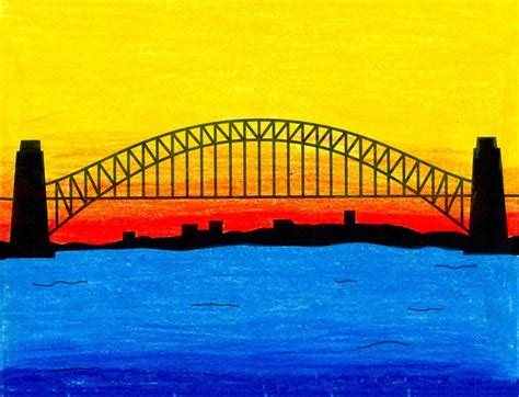 Easy How to Draw a Bridge Tutorial and Bridge Coloring Page | Bridge drawing, Bridge art, Bridge ...