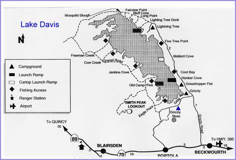 Lake Davis Info - Davis California Map | Free Printable Maps